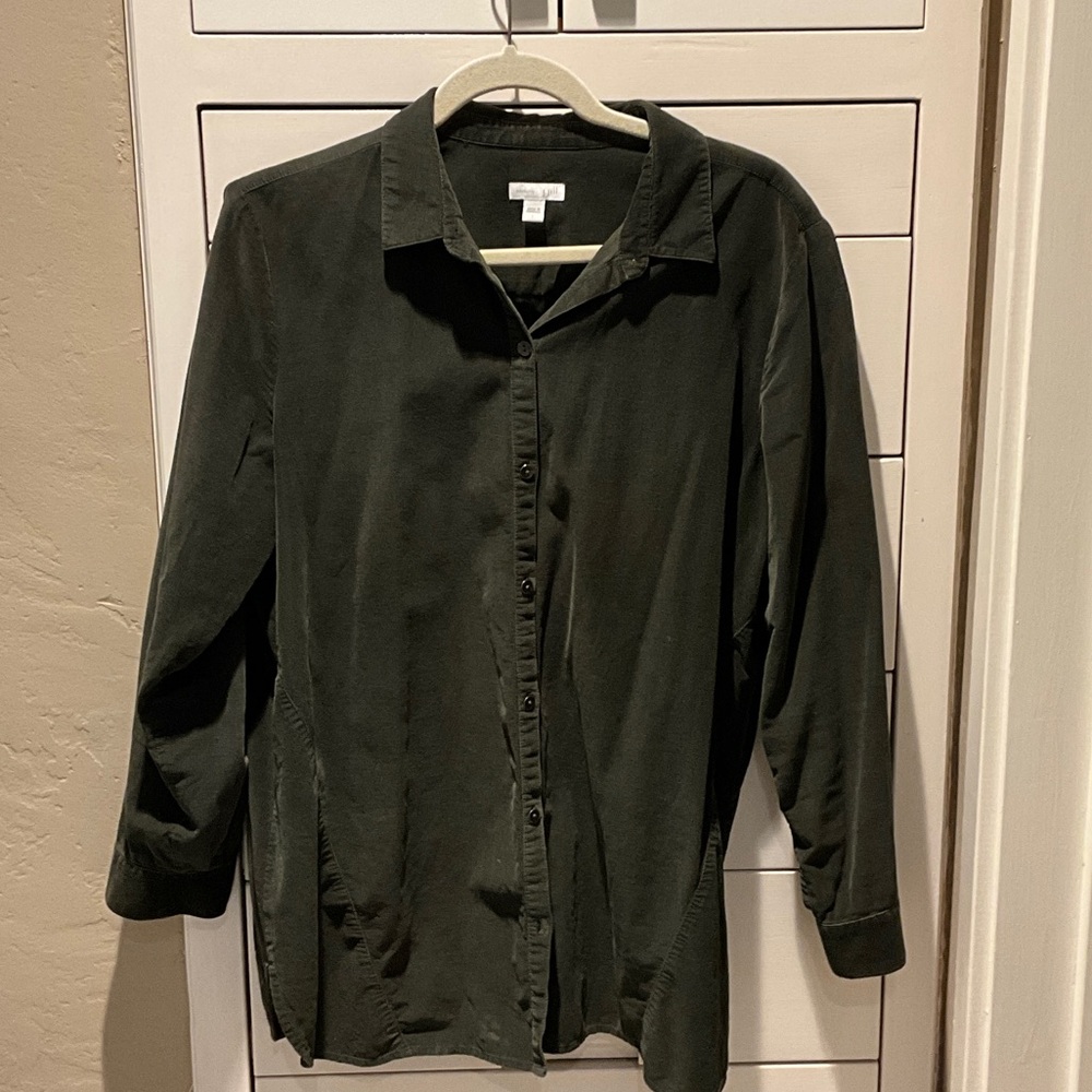 J. Jill Olive Corduroy Top